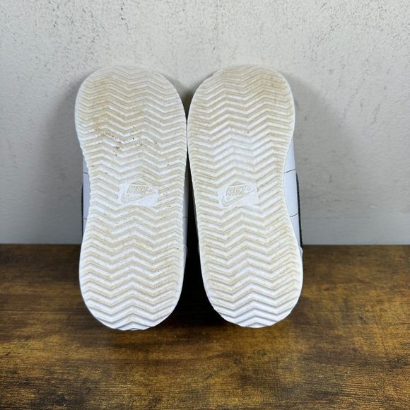 Nike Cortez Basic SL White Black 904769-102 Athletic Shoes Sneakers Kids Size 8c - Picture 7 of 8